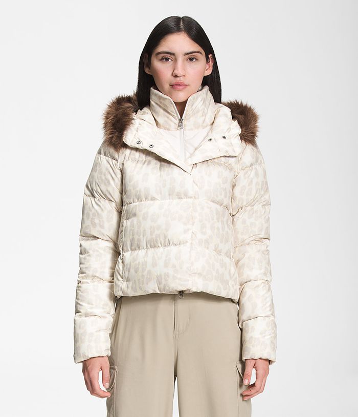 The North Face Puffer Μπουφαν Λεοπαρ Γυναικεια Printed New Dealio Short - Greece 7520LGZSQ